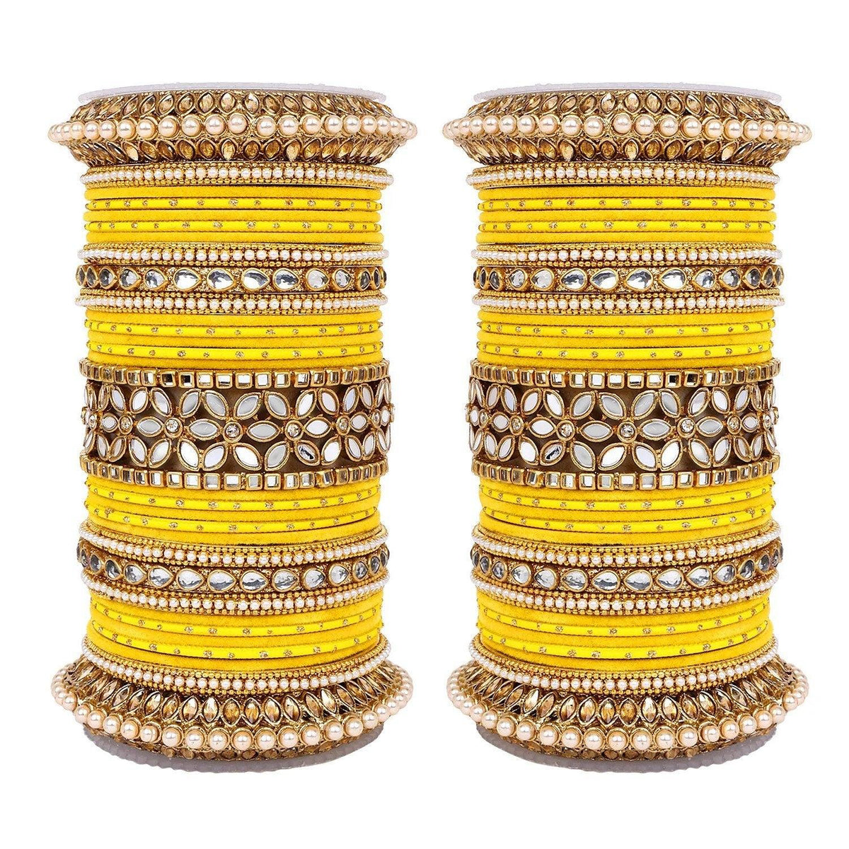 Traditional Punjabi Bridal Red Bangle set with flower mirror kada and pacheli Bangles, Indian Designer Wedding Chura Churi