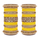 Traditional Punjabi Bridal Red Bangle set with flower mirror kada and pacheli Bangles, Indian Designer Wedding Chura Churi