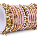 Velvet Bridal Bangles Set With Kundan Pearl Bangles, Indian Pakistani Bridal Bangles With Kundan Velvet Bridal Bangles Lightweight Jewelry