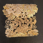 Gold Cuff Bracelet, Gold Bangle, Gold Plated Alloy Antique Cuff Bracelet, Wide Gold Bangle Arm Cuff, Gift For Her, Arm Cuff