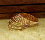 Gold plated pearl bangles