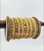 Gold bangles with kadas with stone work , Wedding bangles, Indian Jewelry