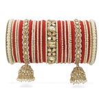 Indian Bangles in Different Colors Pearl Bangles Set with Jhumki Borders, Indian wedding Tassel Bangles Set Woman Jewelry Set