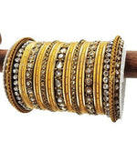 Gold bangles with kadas with stone work , Wedding bangles, Indian Jewelry