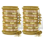 Antique Jhumki Latkan Bangle Set, Indian Bollywood Bangles Jewellery Latkan Jhumka Bracelet Wedding Party Wear Traditional Bangles Set of 2