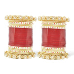 Bridal Chura with Pacheli Rajwadi Kada, Punjabi Chuda Wedding Bangles, Punjabi Choora, Pakistani Choora, Punjabi Chooda