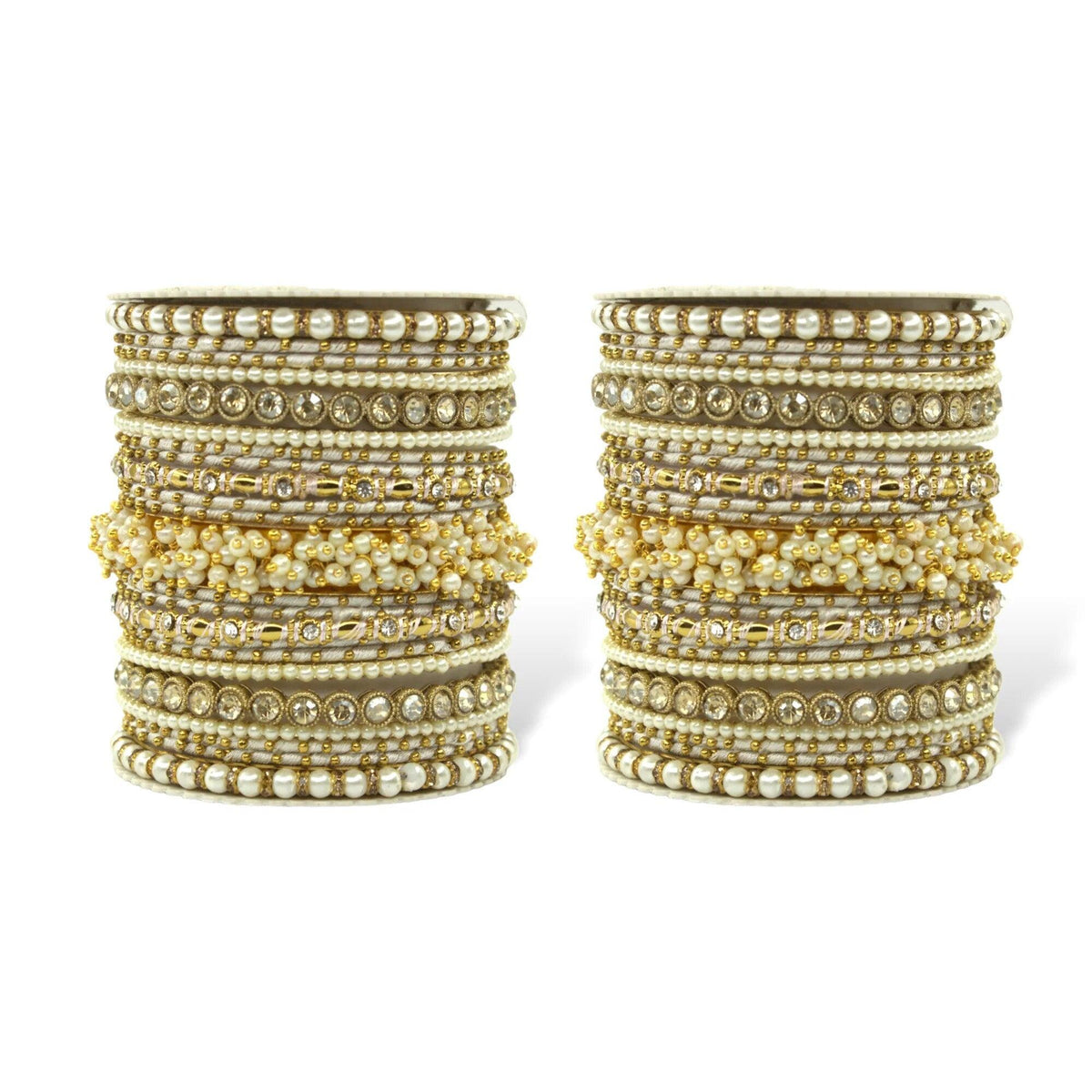 Indian Pearl bangles set with stone work kada, Indian bangles, Wedding jewelry, festive colorful bangles size 2.4/6/8/10 set for 2