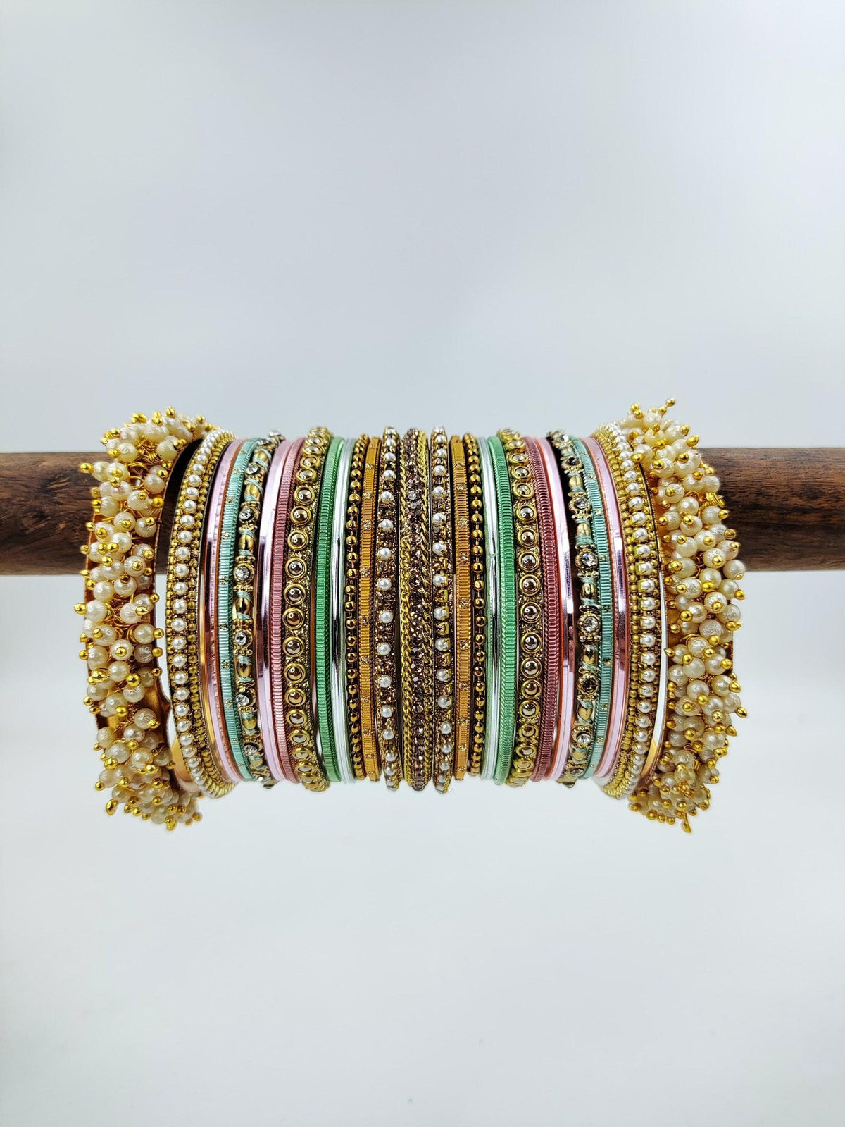Multicolor bangles, wedding bangles for bride , Indian wedding bangles set with stones and pearl work, Indian traditional bangles set