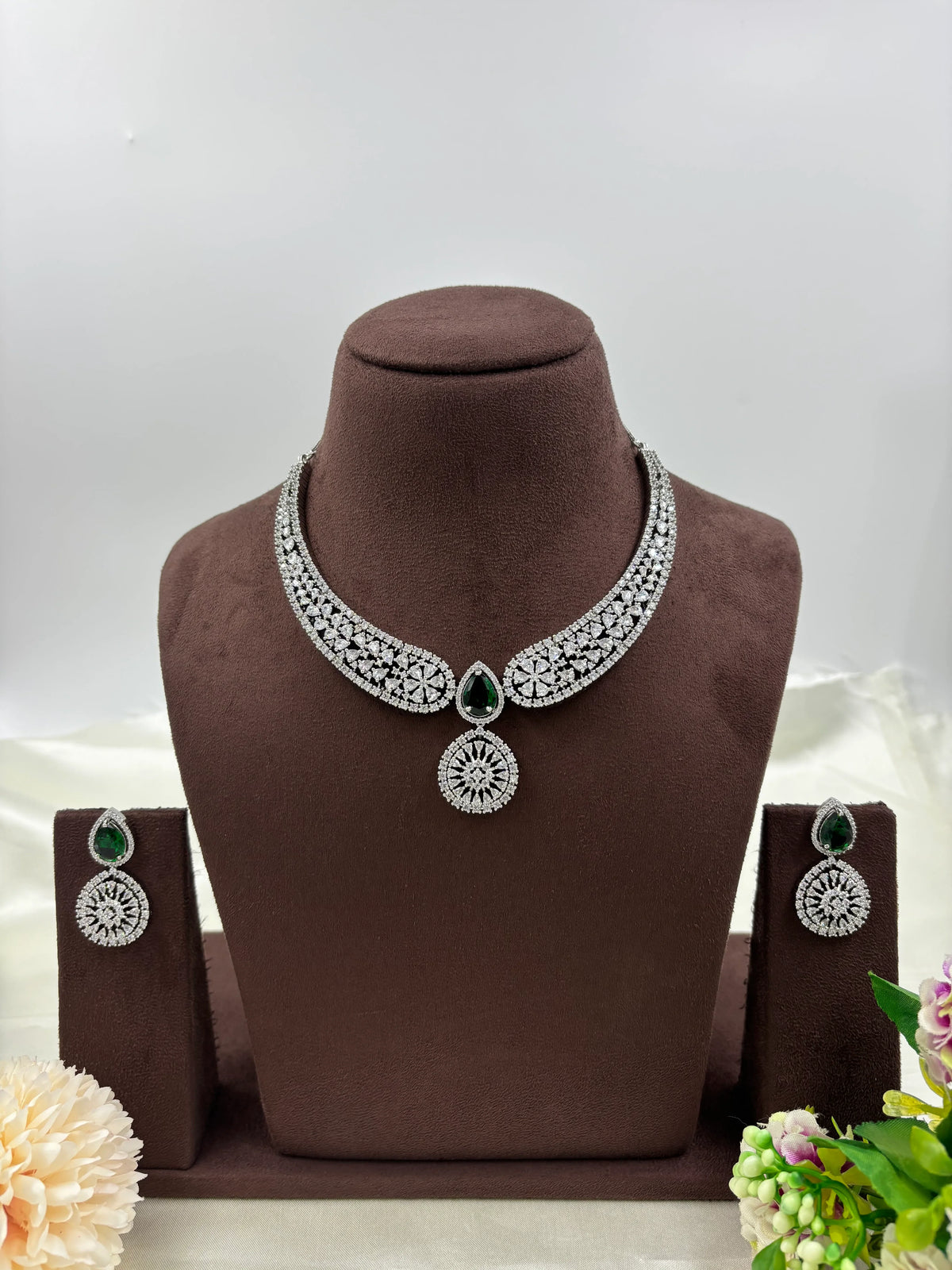 American Diamond Necklace Set – Elegant Bridal & Party Wear Jewelry