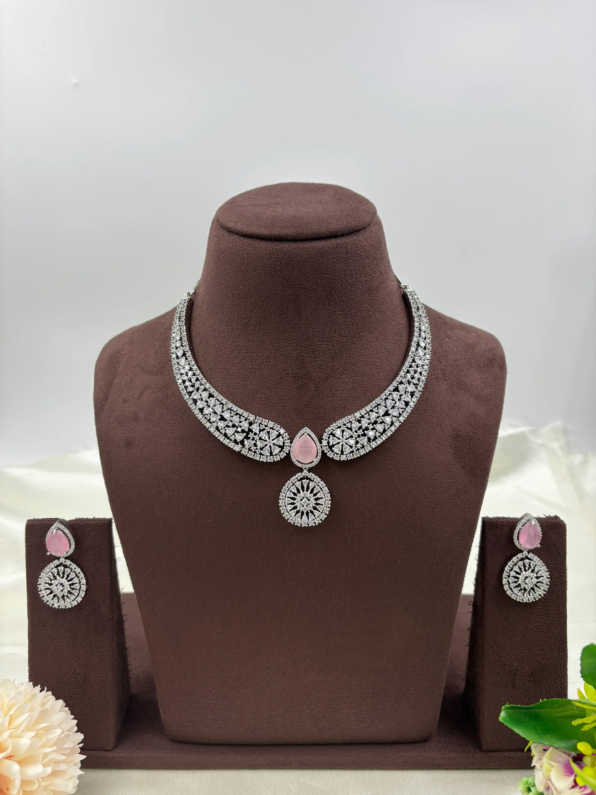 American Diamond Necklace Set – Elegant Bridal & Party Wear Jewelry