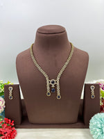 Victorian Drop Necklace Jewellery Set with Matching Earrings | Indian Jewellery | Premium Indian Necklace Set for Women