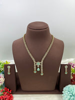 Victorian Drop Necklace Jewellery Set with Matching Earrings | Indian Jewellery | Premium Indian Necklace Set for Women