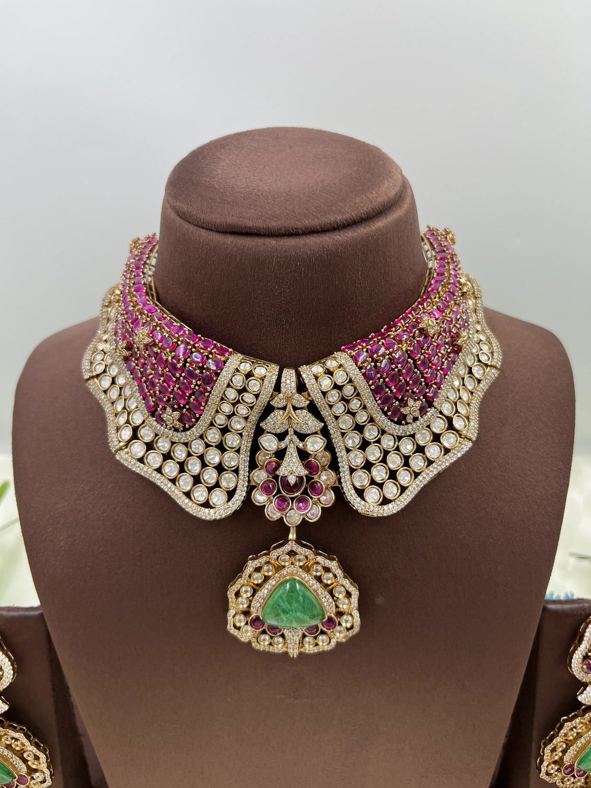 Royal Premium Kundan Necklace Set with Earrings – Royal Bridal Splendor