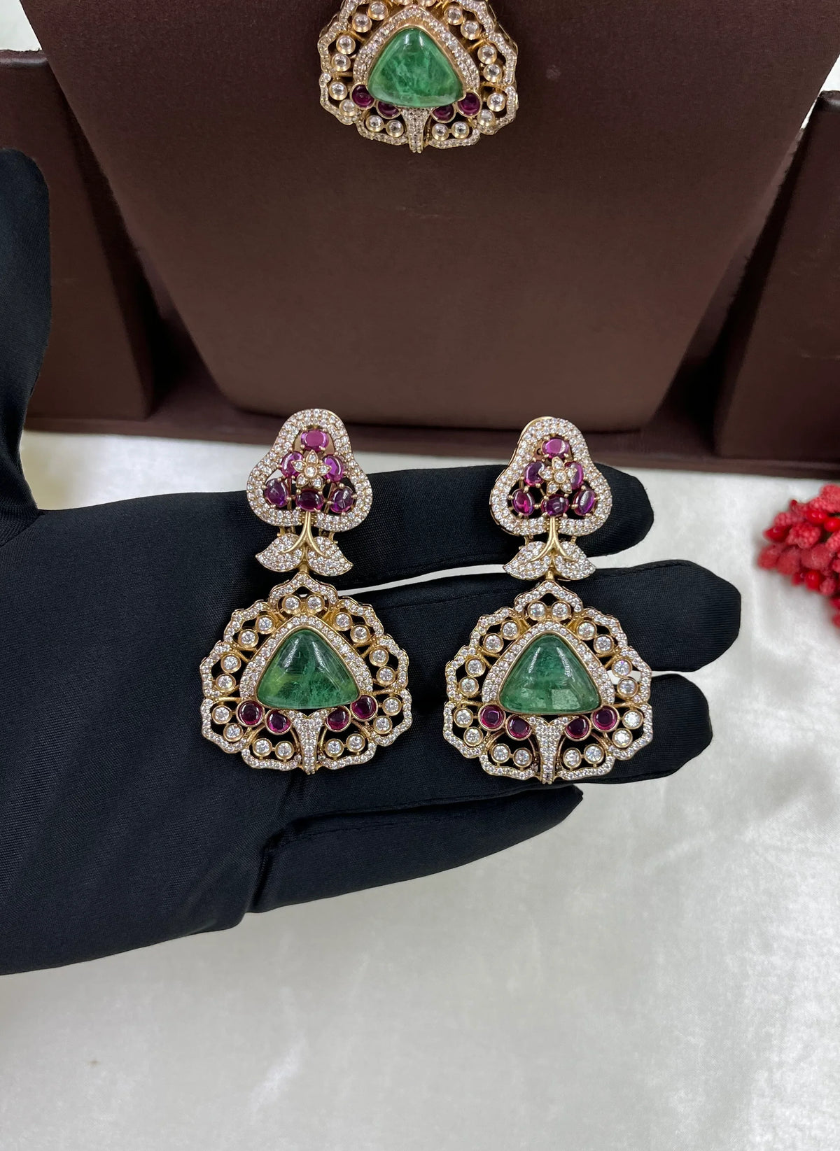 Royal Premium Kundan Necklace Set with Earrings – Royal Bridal Splendor