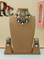 Rajsthani Bridal Ethnic Choker Set, Jaipuri Traditional Jewelry Set, Celebrity Choker Set, Indian Jewelry Set, Pakistani Choker