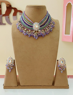 Starry Layered Indian Wedding Necklace Earrings Set, Star Inspired Polki Necklace Set, Pakistani Starry Jewelry Set, Bollywood Polki Necklace Set,