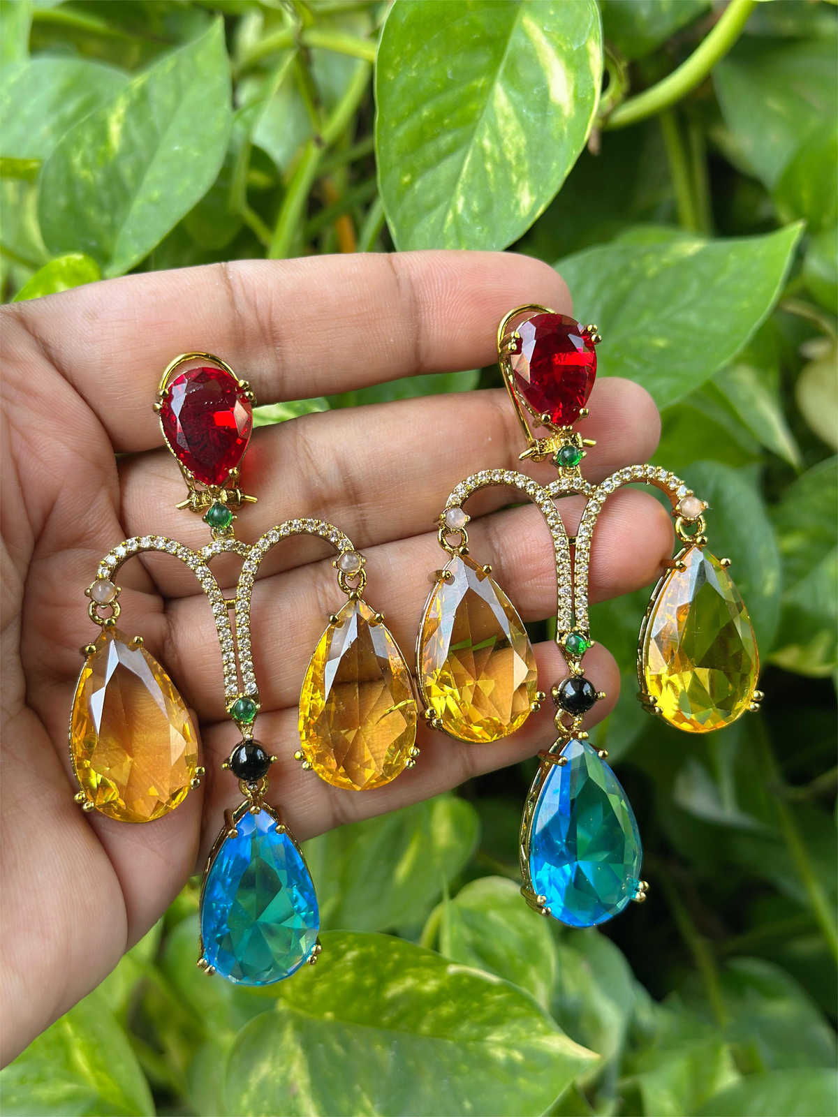 Pakistani American Diamond Bridal Drops Earrings Set, Bollywood Design AD Earrings Set, Celebrties CZ Earrings Set, Wedding Earrings Set, Indian Jewelry Set, Pakistani AD Jewelry Set, Bridal AD Earrings Set