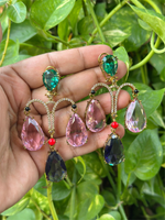 Pakistani American Diamond Bridal Drops Earrings Set, Bollywood Design AD Earrings Set, Celebrties CZ Earrings Set, Wedding Earrings Set, Indian Jewelry Set, Pakistani AD Jewelry Set, Bridal AD Earrings Set