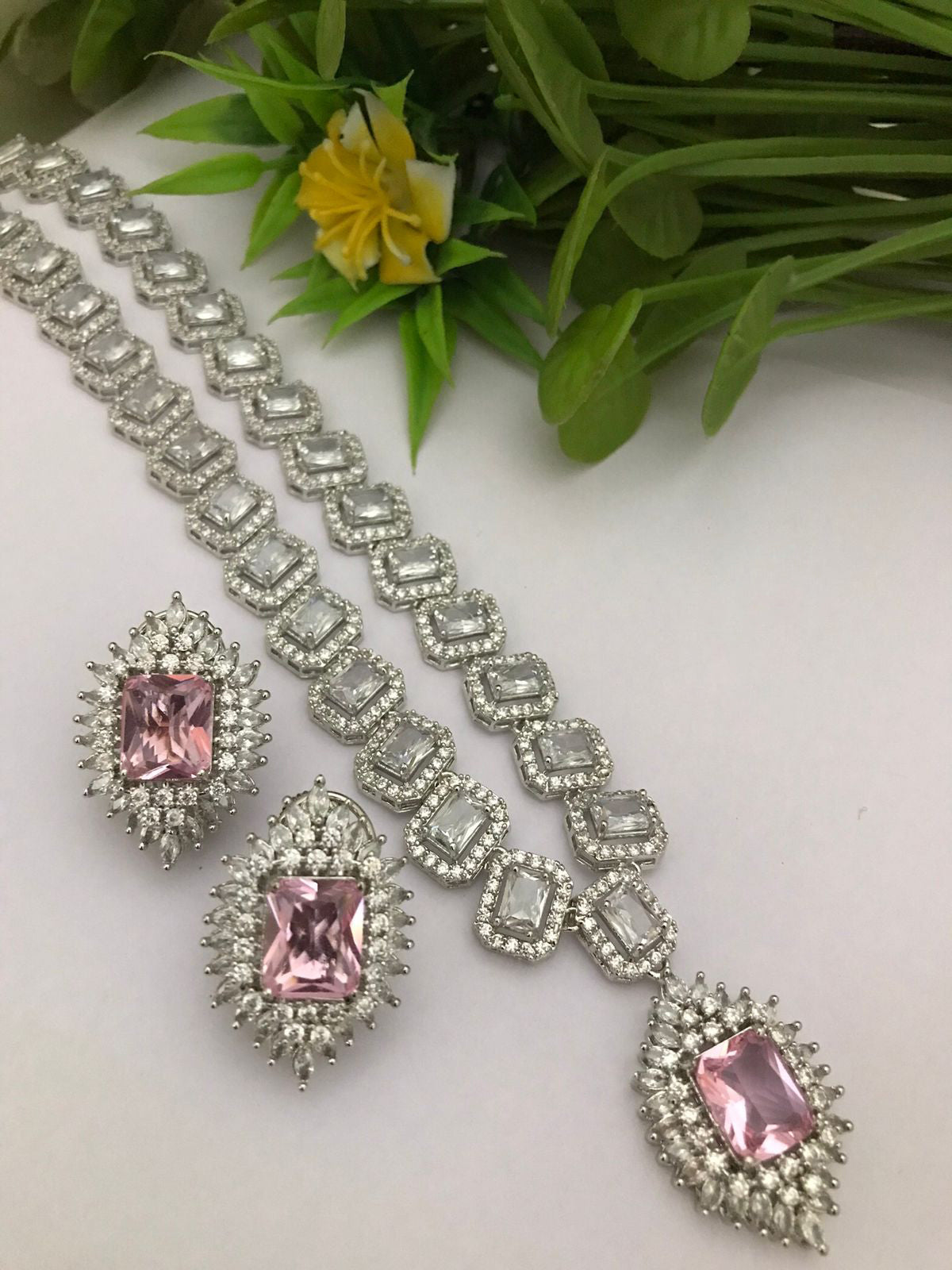 Celebrities Inspired Statement Polki Necklace Earrings Set, Bollywood Design Statement Polki Necklace Set, Indian Bridal Statement Jewelry Set