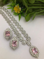 Celebrities Inspired Statement Polki Necklace Earrings Set, Bollywood Design Statement Polki Necklace Set, Indian Bridal Statement Jewelry Set