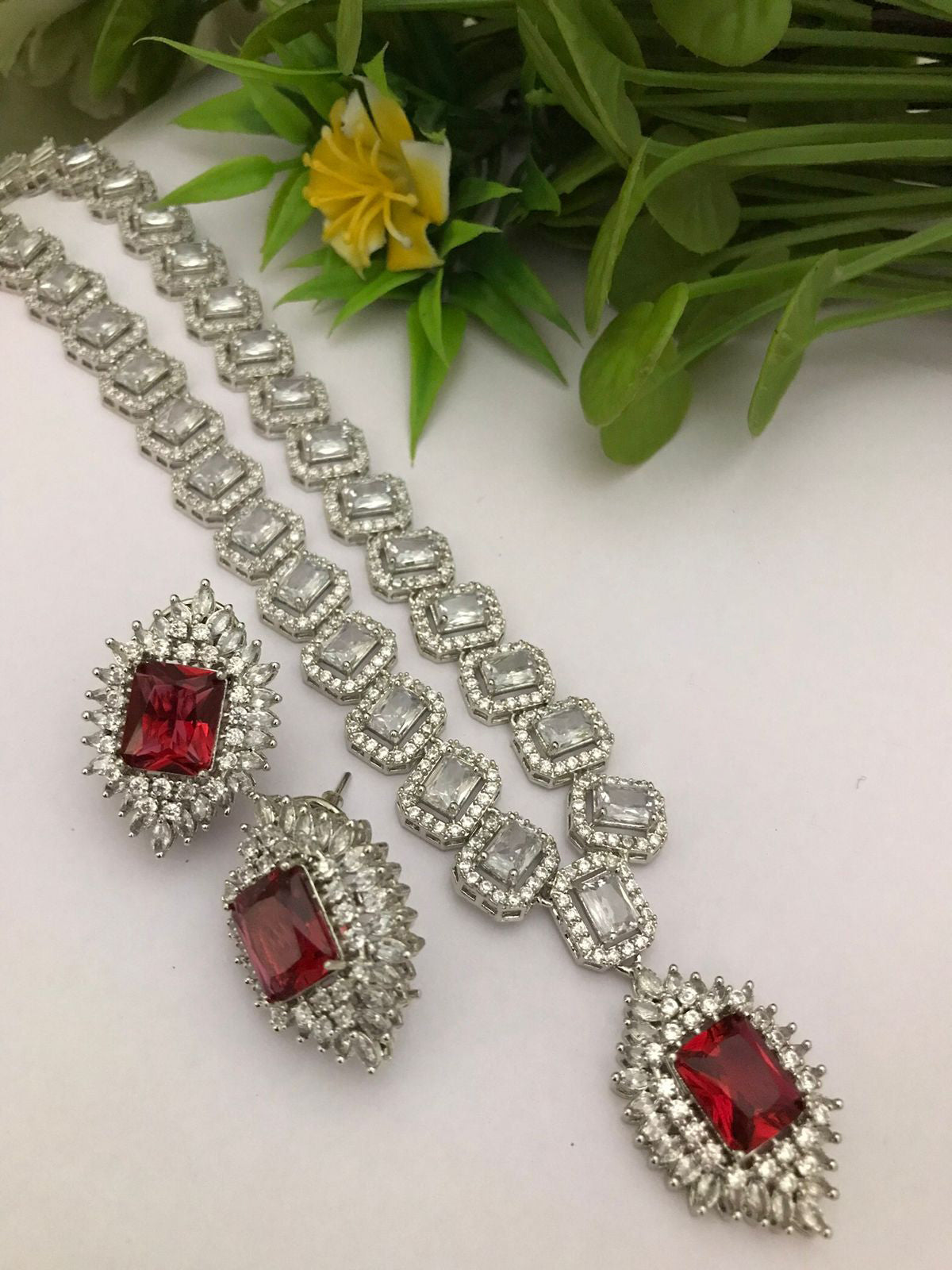 Celebrities Inspired Statement Polki Necklace Earrings Set, Bollywood Design Statement Polki Necklace Set, Indian Bridal Statement Jewelry Set