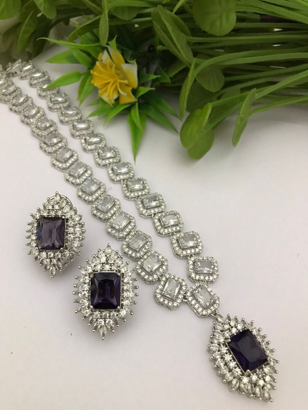 Celebrities Inspired Statement Polki Necklace Earrings Set, Bollywood Design Statement Polki Necklace Set, Indian Bridal Statement Jewelry Set