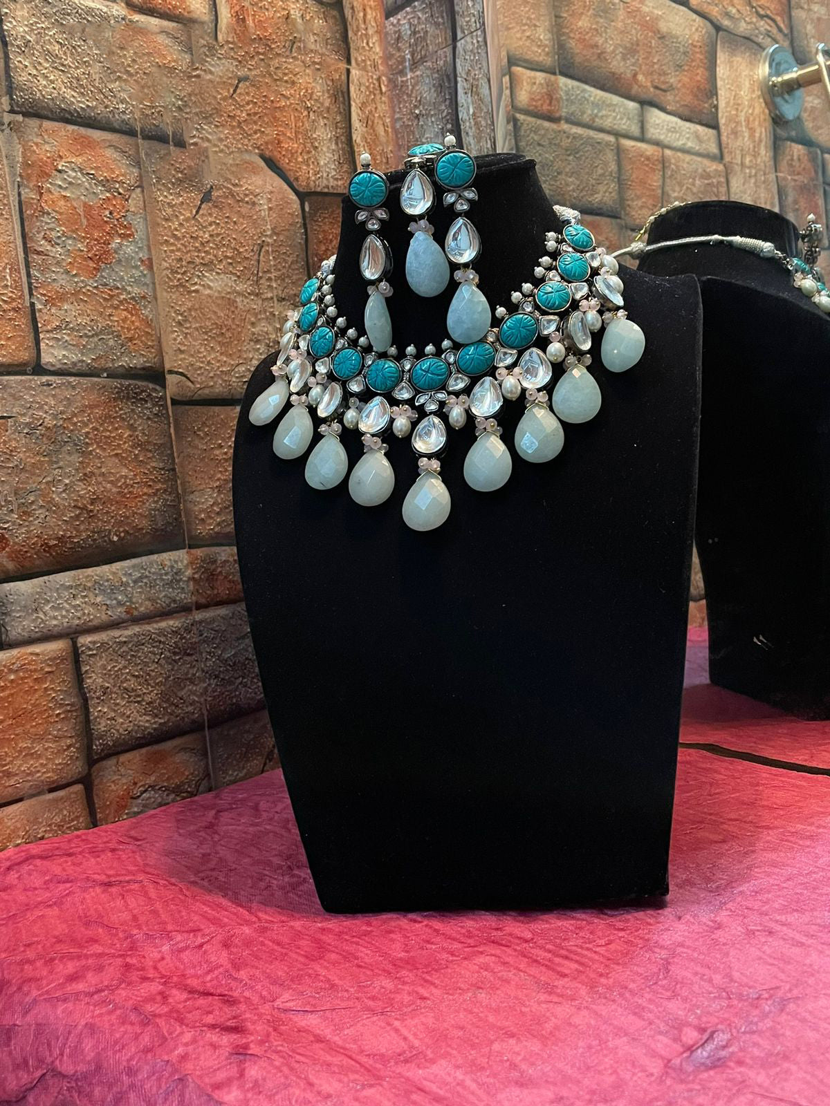 Multi Layer Indian Floral Polki Choker Earrings Set, Indian Polki Choker Set, Pakistani Meenakari Choker Set, Celebrities Polki Jewelry, Bridal Traditional Jewelry Set, Bridal Layered Jewelry Set