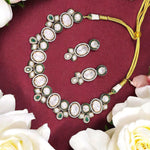 Luxe Bollywood Inspired Polki Choker Earrings Set, Stylish Celebrity Polki Jewelry Set, Indian Polki Choker Set, Bridal Polki Jewelry Set, Pakistani Polki Jewelry Set