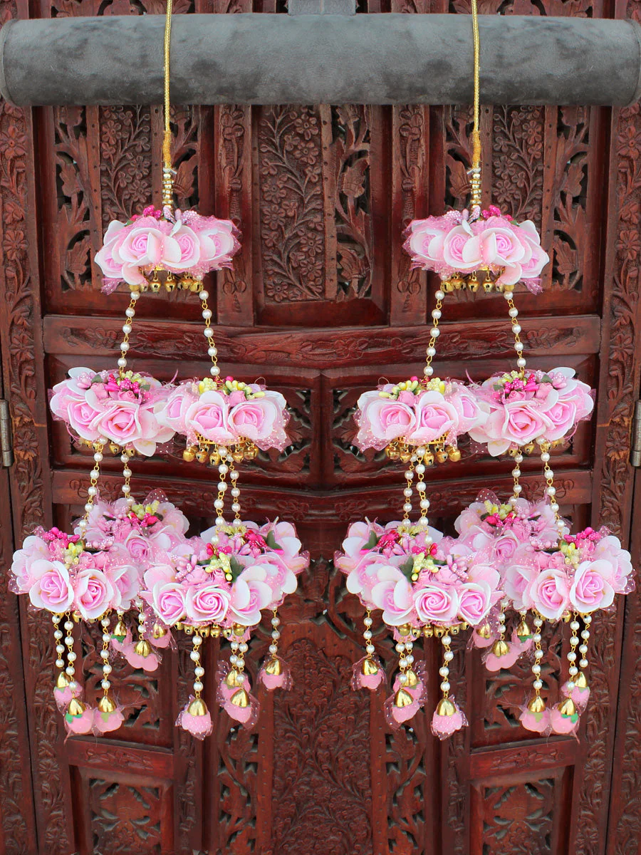 Floral Inspired Indian Wedding Kaleere Bridal Jewelry, Floral Design Pakistani Haathphool, Lotus Bridal Kaleera, Jaipuri Haathphool Set