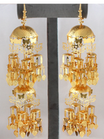 Intricate Butterfly And Lotus Design Bridal Kaleere Set, Lotus Inspired Wedding Haathphool Set, Indian Butterfly Kaleere Set, Pakistani Ethic Golden Lotus Design Kaleere Jewelry