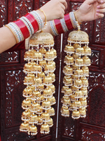 Rajsthani Royal Kalire Indian Bridal Accessory, Royal Wedding Haathphool Set, Golden Traditional Kalire Set, Pakistani Royal Ethic Kaleere Set, Bridal Kalire Jewelry