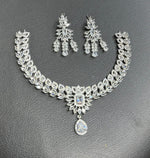 Sparkling Indian Pearl Necklace Earrings Set, Bridal Kundan Necklace Set, Bollywood AD Jewelry Set, Wedding Indian Kundan Choker Set, Pakistani Pearl Jewelry Set