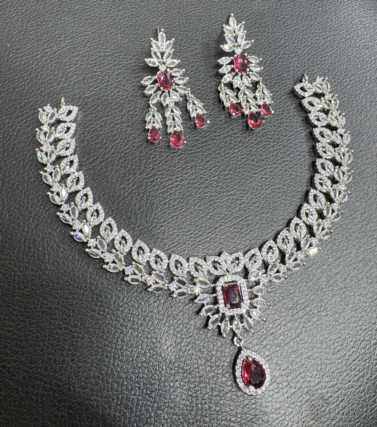 Sparkling Indian Pearl Necklace Earrings Set, Bridal Kundan Necklace Set, Bollywood AD Jewelry Set, Wedding Indian Kundan Choker Set, Pakistani Pearl Jewelry Set