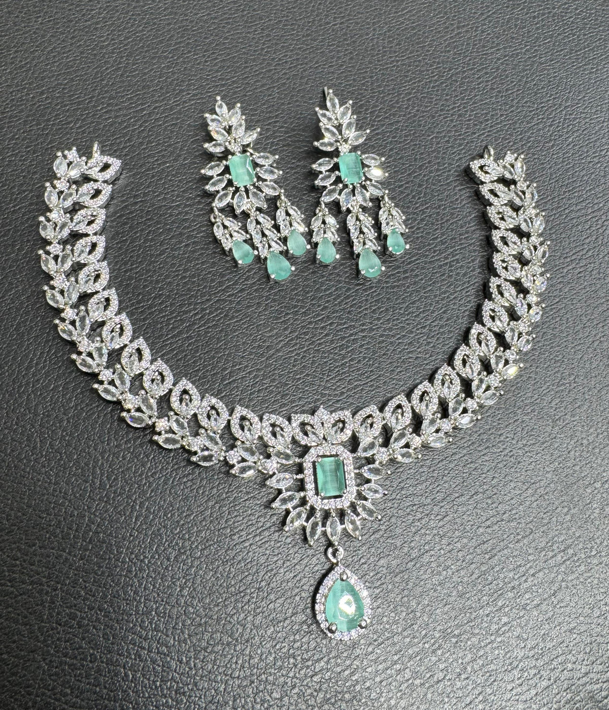 Sparkling Indian Pearl Necklace Earrings Set, Bridal Kundan Necklace Set, Bollywood AD Jewelry Set, Wedding Indian Kundan Choker Set, Pakistani Pearl Jewelry Set