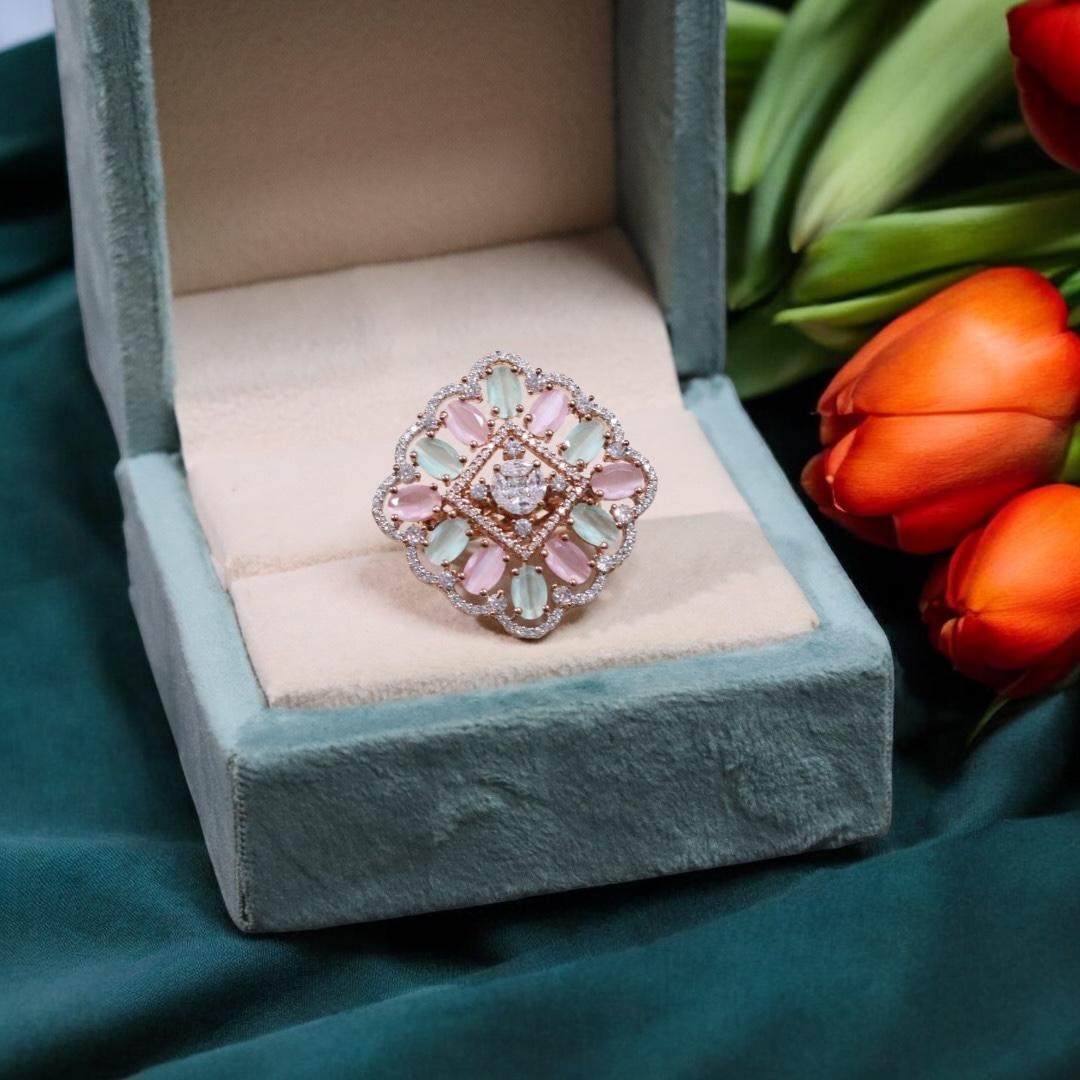 Chorus Pakistani Wedding CZ Ring For Women