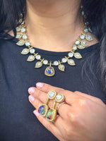 Punjabi Gold Plated Festive Choker Earrings Jewelry Set