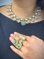 Punjabi Gold Plated Festive Choker Earrings Jewelry Set