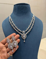 Bollywood CZ Necklace with Earrings CZ Luxury Design Anniversary Gift