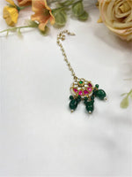 Traditional Kundan Maang Tikka with Pearls & Pink Stone Bridal Jewelry