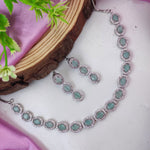 Beautiful AD Choker Set with American Diamond CZ Stones for Pakistani Jewelry and Bridal Looks
