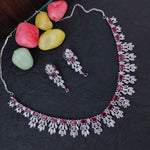 American Diamond CZ Necklace Set for Bridal Indian Wedding Pakistani Jewelry with AD Choker