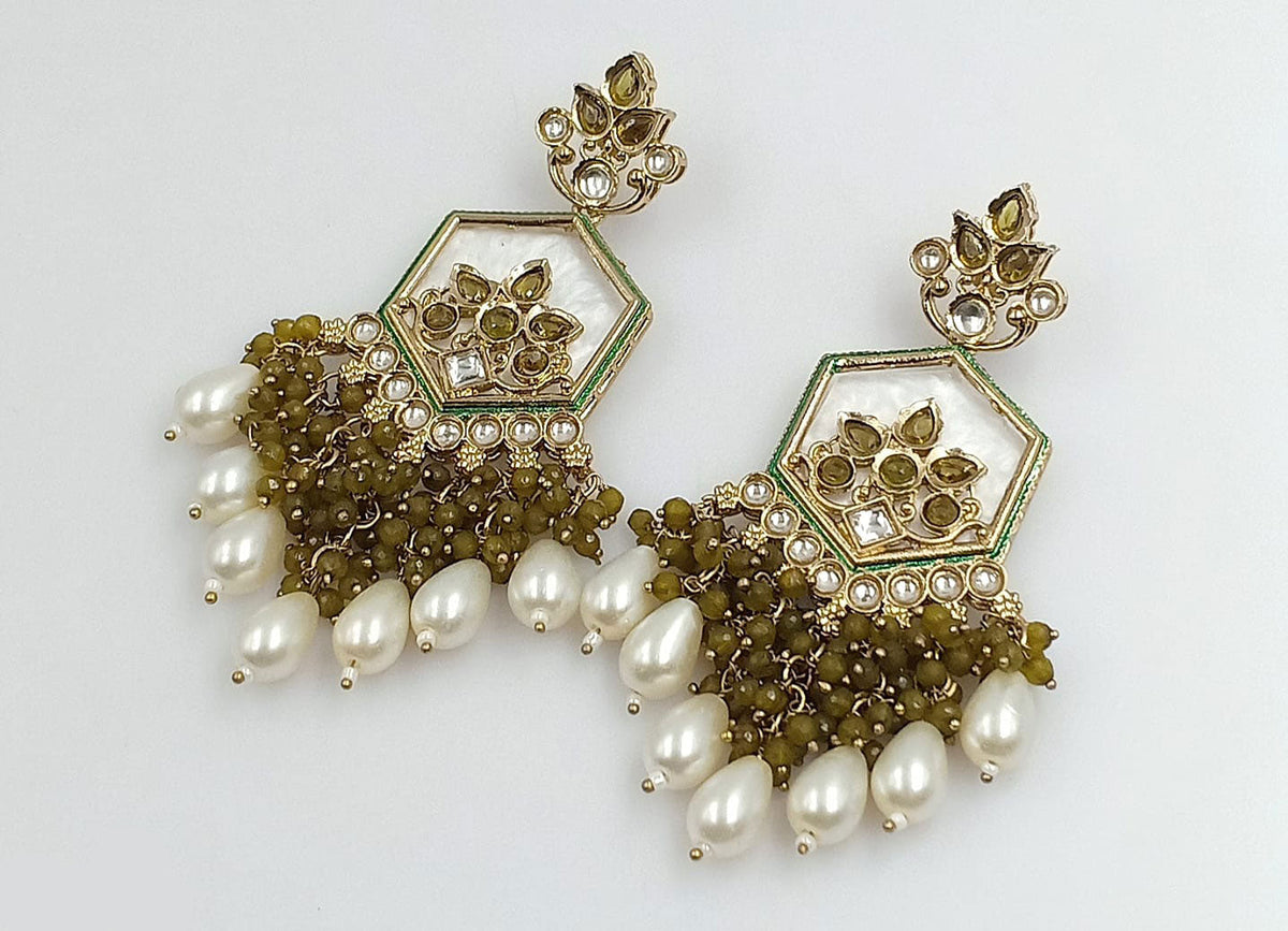 Bollywood Premium Kundan Earrings Handmade Ethnic Jewelry for Women