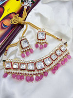 Bollywood CZ Necklace & Earrings Set for Weddings & Engagementments Elegant Sparkling Jewelry