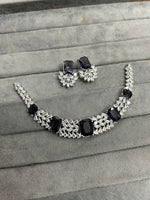 Handcrafted American Diamond Ethnic Necklace Perfect For Bridal Festive Ethnic Wear With Special Design