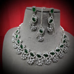 Indian Pastel Necklace Earrings Maang Tikka Set Bridal Jewelry Floral Ethnic Wedding Traditional Chic Fashion Elements. 