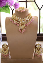Bridal AD Necklace Earrings Maang Tika Set Elegant Bridal Pakistani Weddings