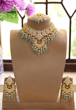 Bridal AD Necklace Earrings Maang Tika Set Elegant Bridal Pakistani Weddings