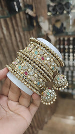 Bollywood AD Bangles Indian Bridal Wedding Jewelry Set