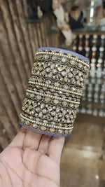 Indian Bridal Bangles Multicolor Stones Intricate Beading Crystal Works