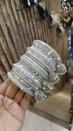 Mirror Indian Pakistani Deisgn Bangles Jhumka Set Wedding Occations